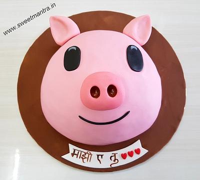 Pig face emoji cake - Cake by Sweet Mantra Homemade Customized Cakes Pune