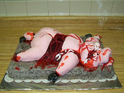 Road kill pig - Cake by Maleen