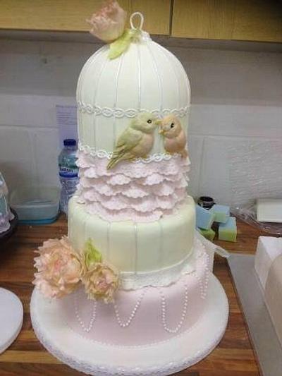 Love Bird Wedding Cake - Cake by Alice Davies