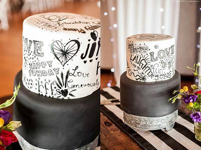 Doodle wedding cake - Cake by Rebecca 