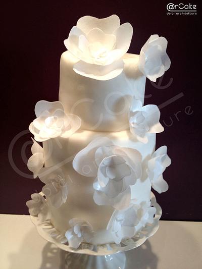 WWW ----> Wedding White Waferpaper - Cake by maria antonietta motta - arcake -
