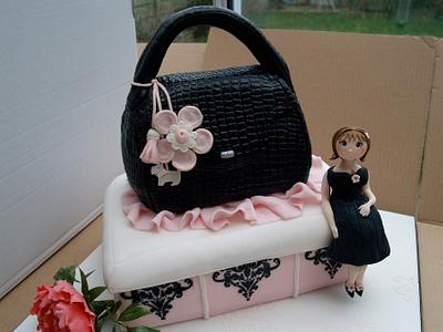 Radley bag birthday cake with figure  - Cake by Melanie Jane Wright