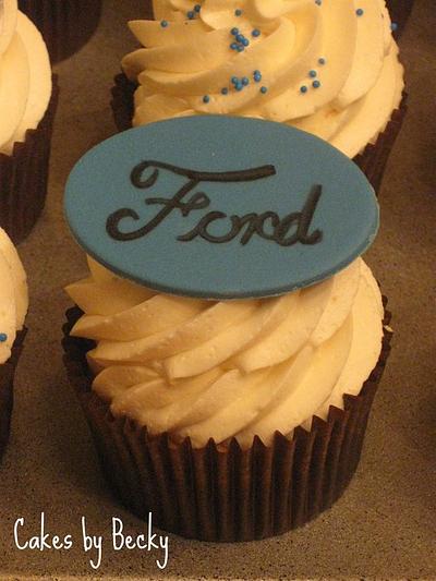 Ford Fan Cupcakes - Cake by Becky Pendergraft