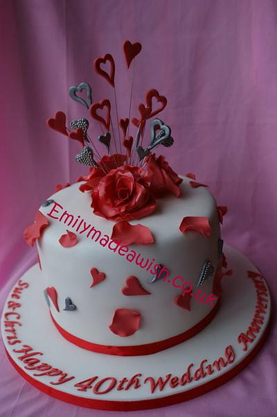 Ruby Anniversary Cake - Cake by Emilyrose