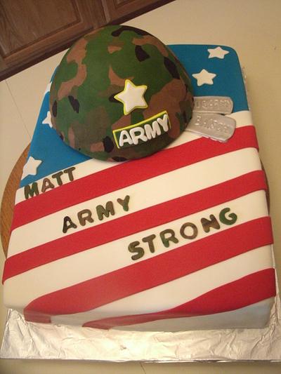 Army send off cake - Cake by LisaB