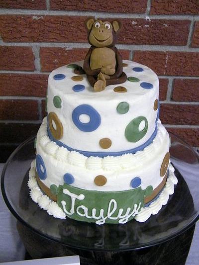 Monkey Boy Baby Shower Cake - Cake by Christa