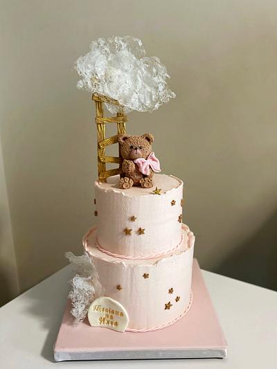 Baby girl cake  - Cake by Detelinascakes