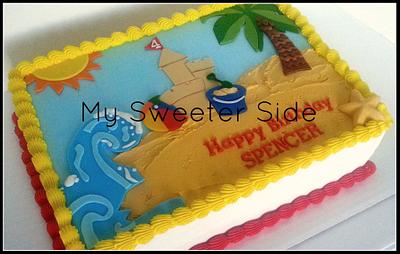 Beach sheet cake - Cake by Pam from My Sweeter Side