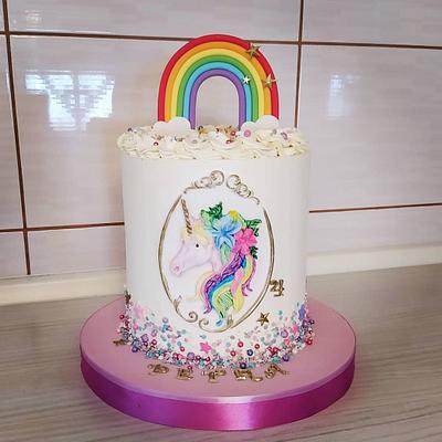 Rainbow unicorn cake - Cake by Tortalie