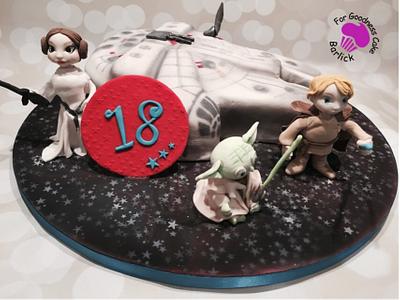 Star Wars millennium falcon  - Cake by For goodness cake barlick 