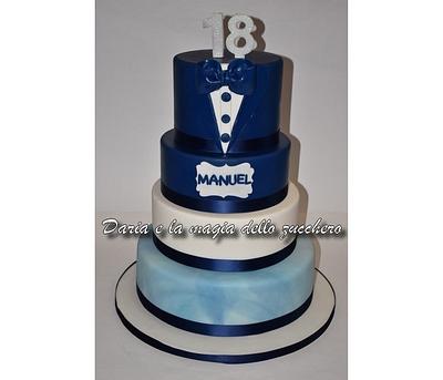 Blue smoking cake - Cake by Daria Albanese