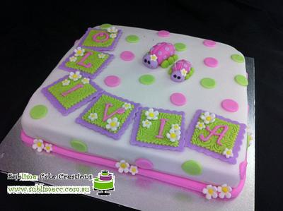 LITTLE LADYBUGS NAMING DAY CAKE - Cake by Sublime Cake Creations