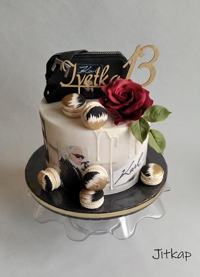 Karl Lagerfeld cake - Cake by Jitkap