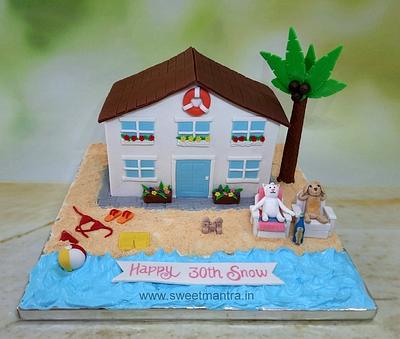 Beach House cake - Cake by Sweet Mantra Homemade Customized Cakes Pune
