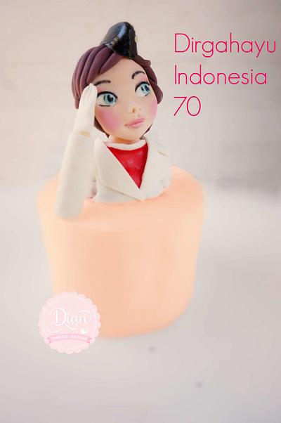 Indonesian independence day  - Cake by Dian flower clay -cake design