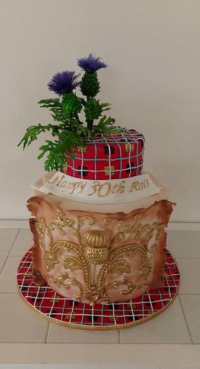 Thistle and kilt patern - Cake by Bistra Dean 