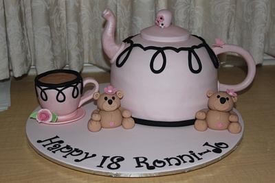 Teddy Teapot - Cake by Emma's Cakes and Bake