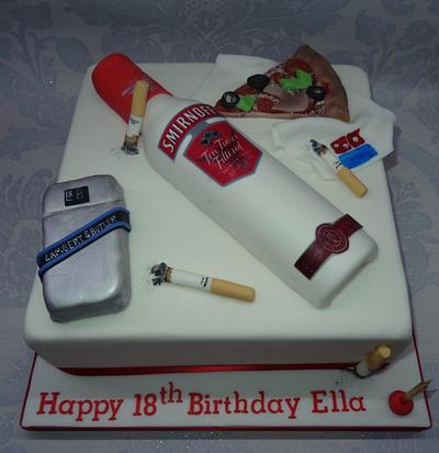 Cigarettes and alcohol (& pizza!) - Cake by That Cake Lady
