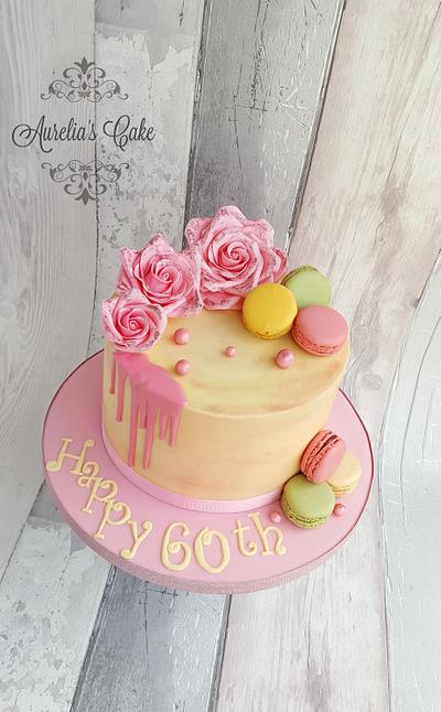 60th birthday cake with sparkle roses. - Cake by Aurelia's Cake