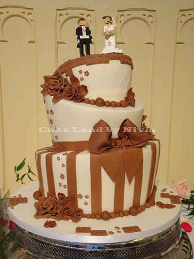 Topsy turvy wedding cake - Cake by Nivia