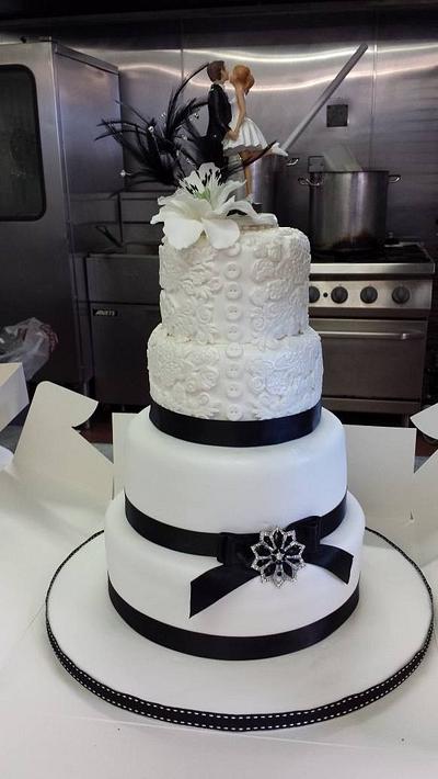 Lace wedding cake - Cake by Ladybirdscakes