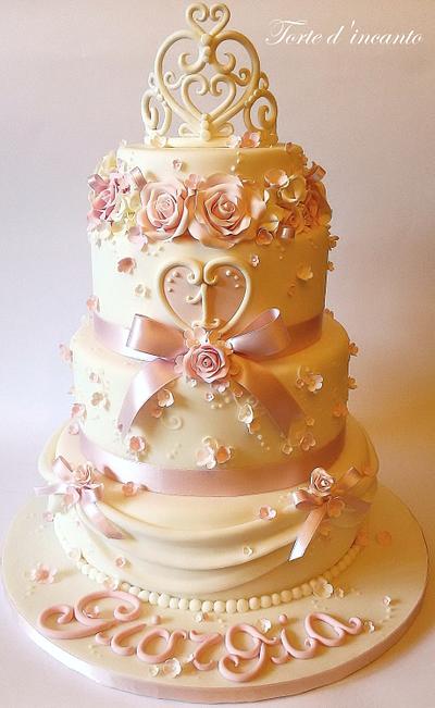 1st Birthday Rose cake - Cake by Torte d'incanto - Ramona Elle