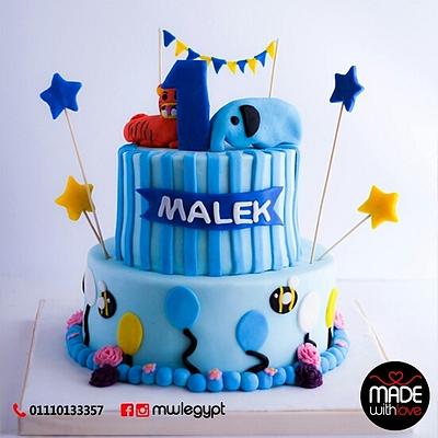 blue cake  - Cake by made with love