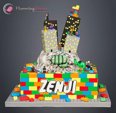 Lego Marvel - Cake by HummingBread
