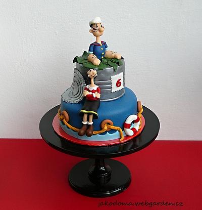 Popeye and Olive - Cake by Jana