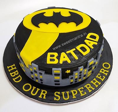 Batman cake for Dad - Cake by Sweet Mantra Homemade Customized Cakes Pune