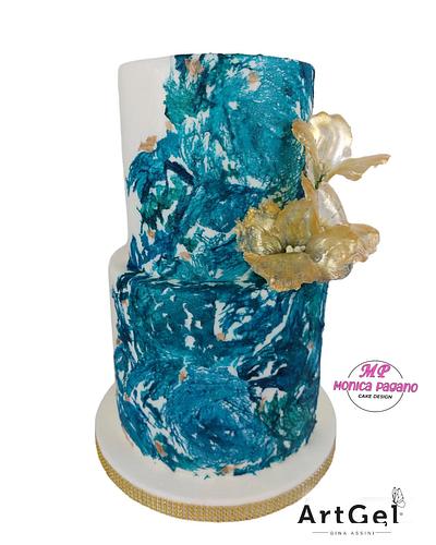 Torta con fiori di cristallo  - Cake by Monica Pagano 