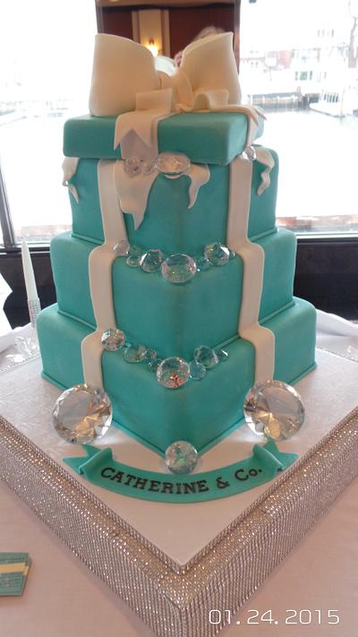 Tiffany's themed Sweet 16 - Cake by Pattie Cakes