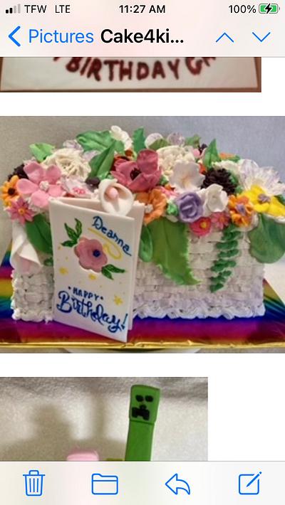 Flower basket  - Cake by kakeladi