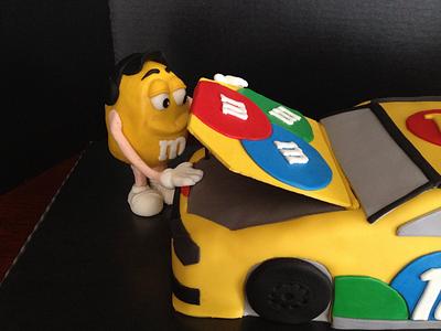 Race car m&ms  - Cake by Woodcakes
