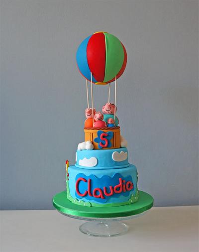 Peppa Pig and Balloon cake - Cake by Caketown