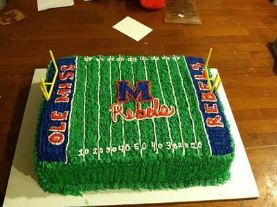 Ole Miss football cake - Cake by Yvette