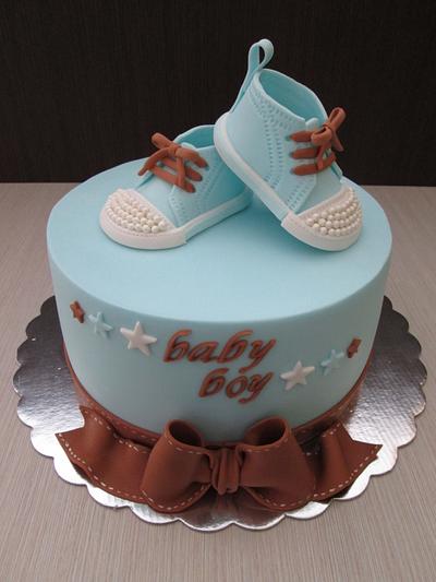  Baby Boy Shoes Cake - Cake by sansil (Silviya Mihailova)