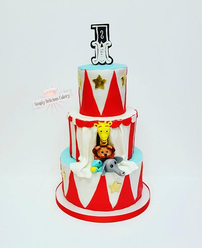 Circus themed 1st Birthday - Cake by Simply Delicious Cakery