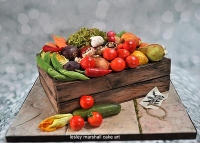 Veg/Fruit Box - Cake by Lesley Marshall cake art