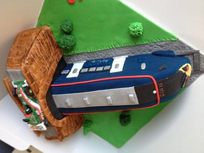 High speed train and f1 car - Cake by Bubba's cakes 