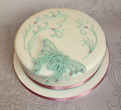 Art Nouveau Butterfly Cake - Cake by Pam 