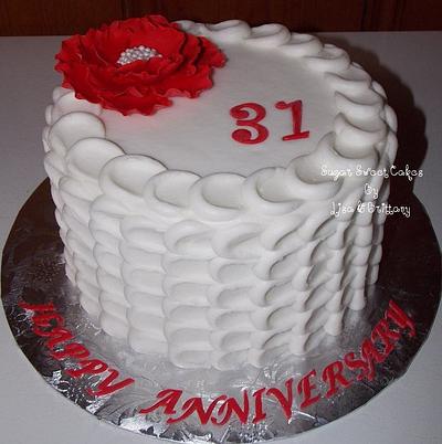 31st Anniversary - Cake by Sugar Sweet Cakes