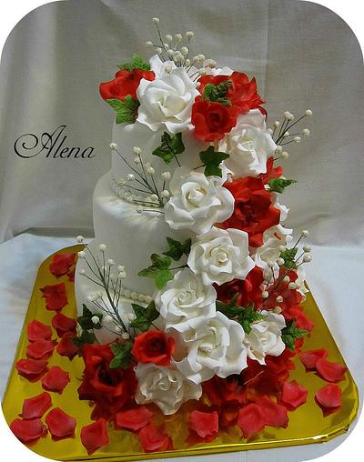 свадебный  - Cake by Alena Artdeko