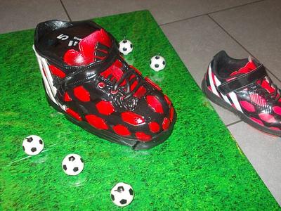 My daughter's football boot - Cake by Topping Queen by Diana Adler