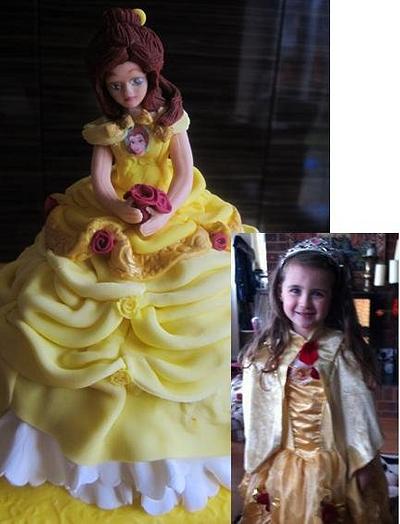 Belle princess caricature cake - Cake by Tracey