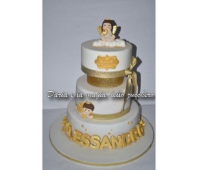 Angels christening cake  - Cake by Daria Albanese