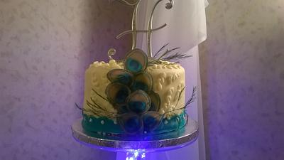 wedding cake/cupcake tower - Cake by cathlene laughlin