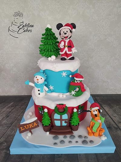 Mickey Mouse Christmas Cake - Cake by Zaklina
