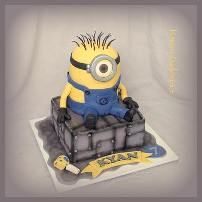 Minion....my first! - Cake by Karen Dodenbier