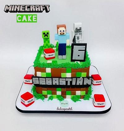 Torta de Minecraft en Medellín por Dulcepastel.com - Cake by Dulcepastel.com